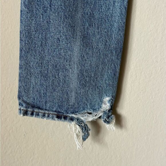 NWT Agolde Riley Blue Jeans High Rise Crop Ankle Straight Leg Size 24 - Picture 9 of 14
